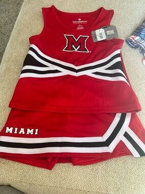 Colosseum Kids Red Miami Cheer Tank Top & Skort Set